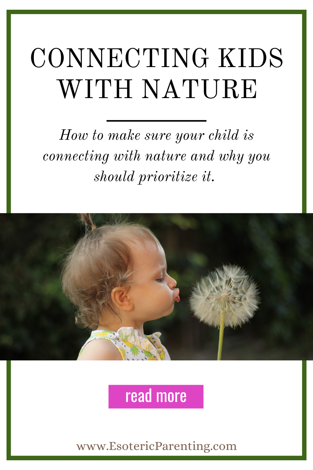 Connecting Children With Nature - Esoteric Parenting